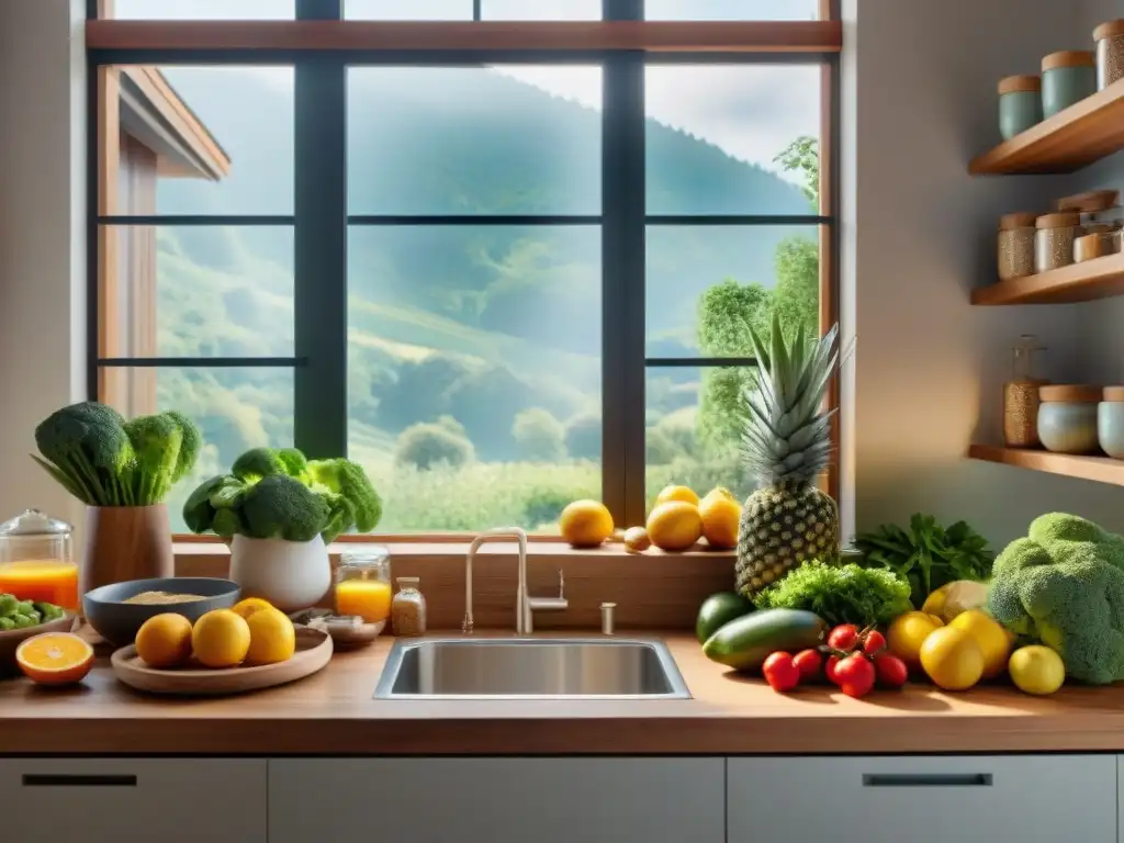 Un ambiente sereno y acogedor en una cocina con luz natural