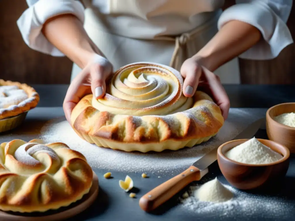 Un artesano de la repostería sin gluten crea estructuras firmes con precisión y delicadeza