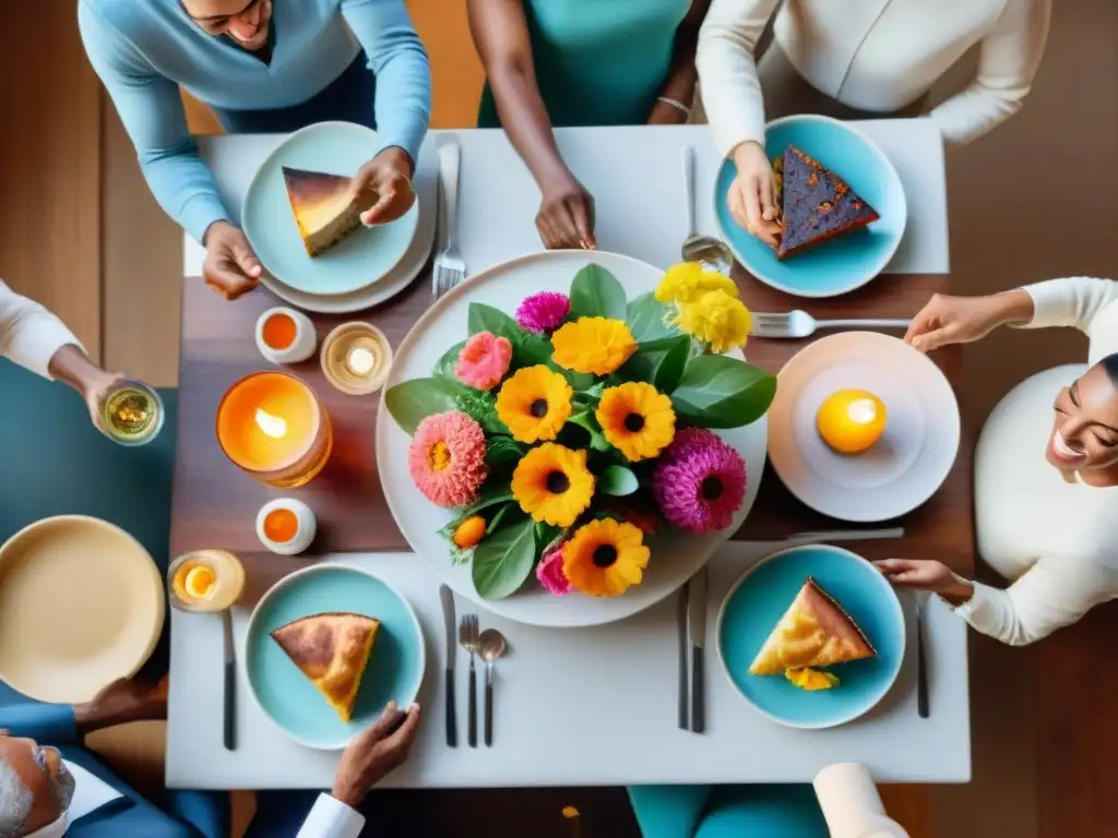 Un banquete de Recetas sin gluten innovadoras en un ambiente cálido y festivo