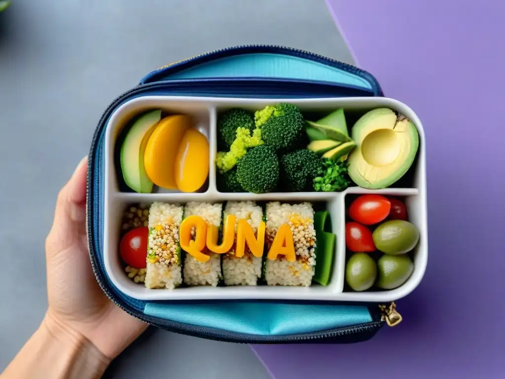 Un bento box vibrante con deliciosas recetas veganas sin gluten para un almuerzo eco-friendly y saludable sobre la marcha