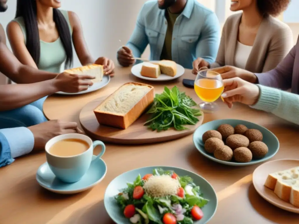 Un cálido encuentro de Grupos de apoyo sin gluten con variedad de alimentos y bebidas