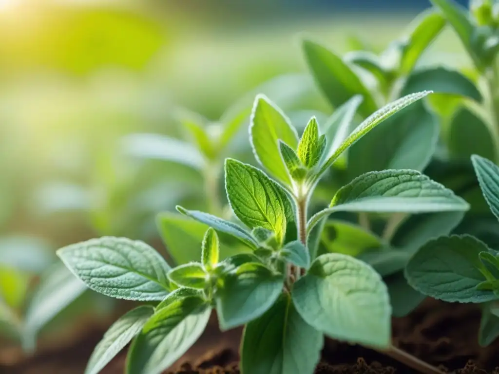 Un campo exuberante de plantas de estevia, resplandeciendo al sol, destaca el impacto de los edulcorantes naturales sin gluten