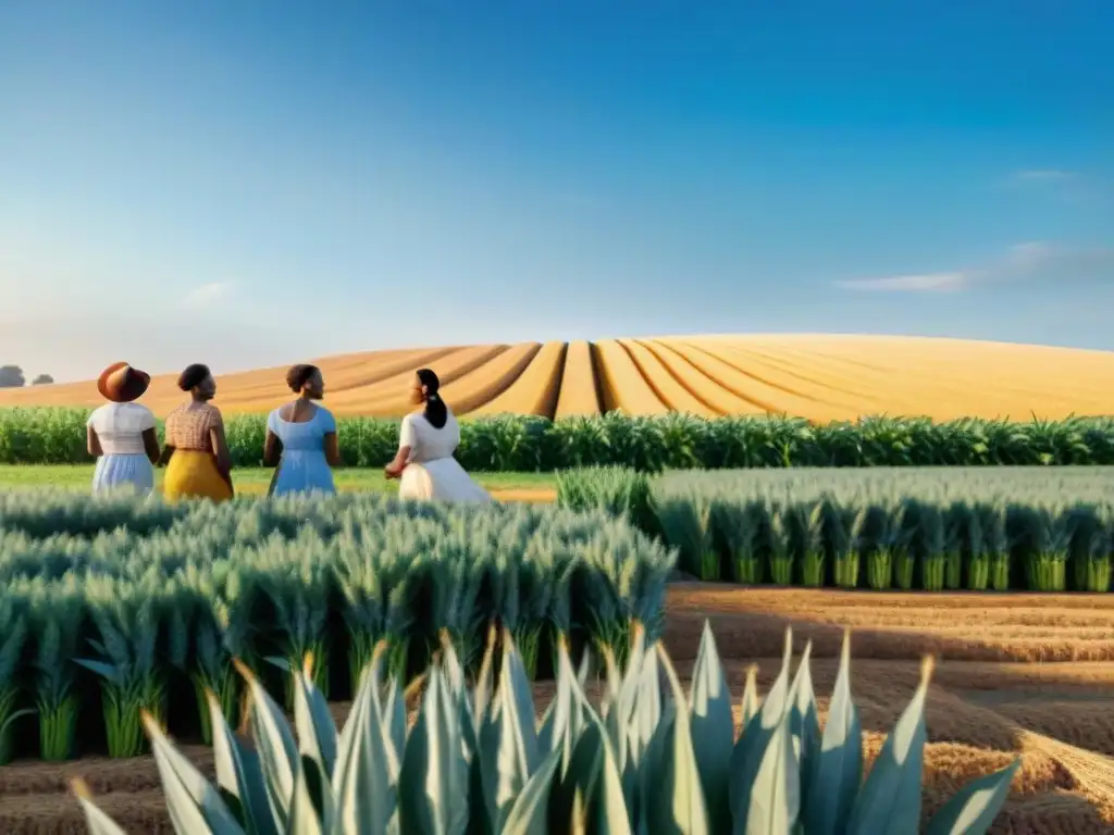 Un campo orgánico sereno con diversidad y frescura