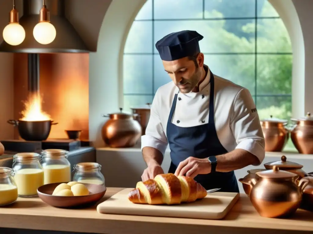 Un chef francés crea croissants sin gluten en una cocina tradicional