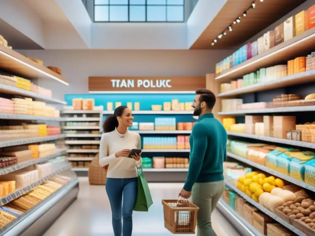 Clientes felices explorando productos sin gluten de calidad en tienda especializada