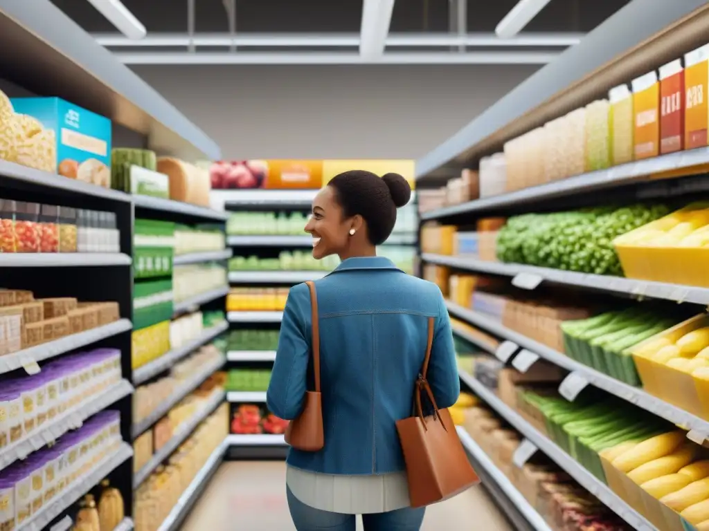 Clientes felices comprando en tienda sin gluten, ambiente inclusivo y acogedor