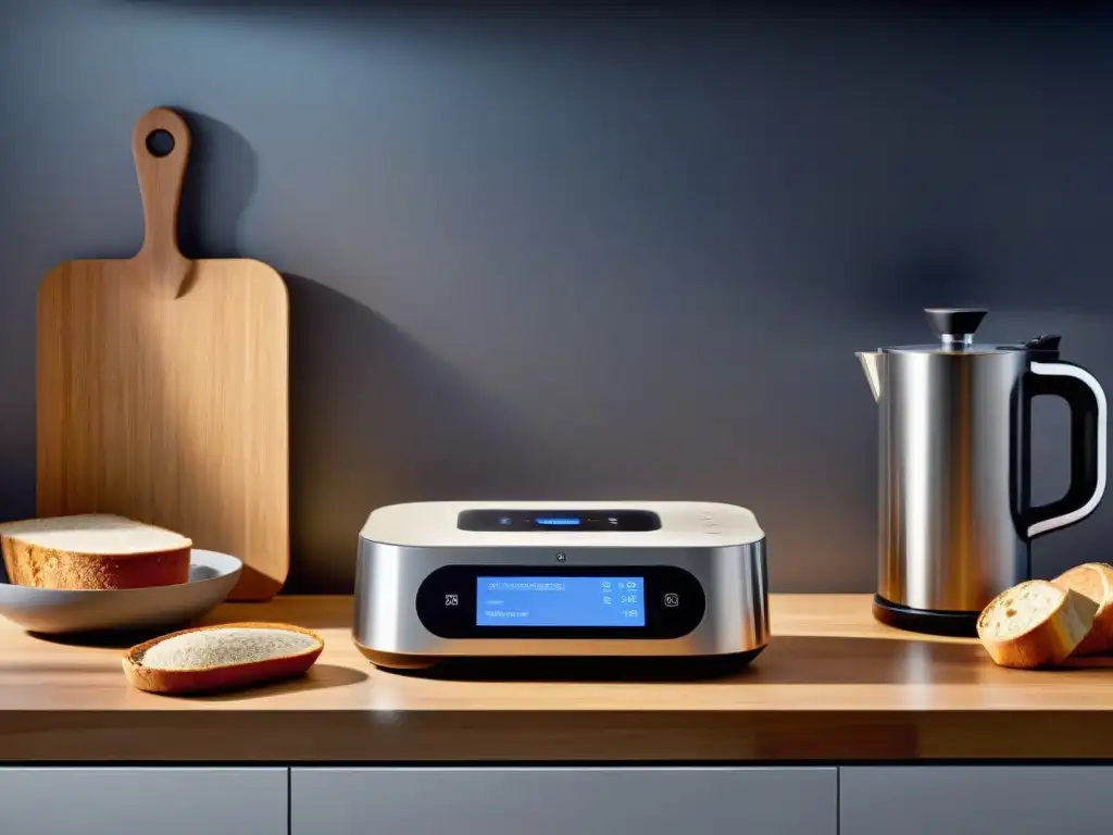 Una cocina sin gluten con gadgets de vanguardia para cocinar de forma innovadora y eficiente
