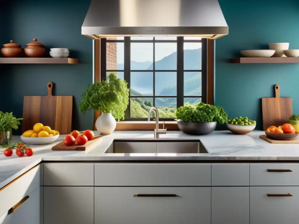 Cocina gourmet glutenfree: innovación culinaria con ingredientes frescos Una cocina gourmet sin gluten innovadora con ingredientes frescos y coloridos, un chef preparando un plato espectacular