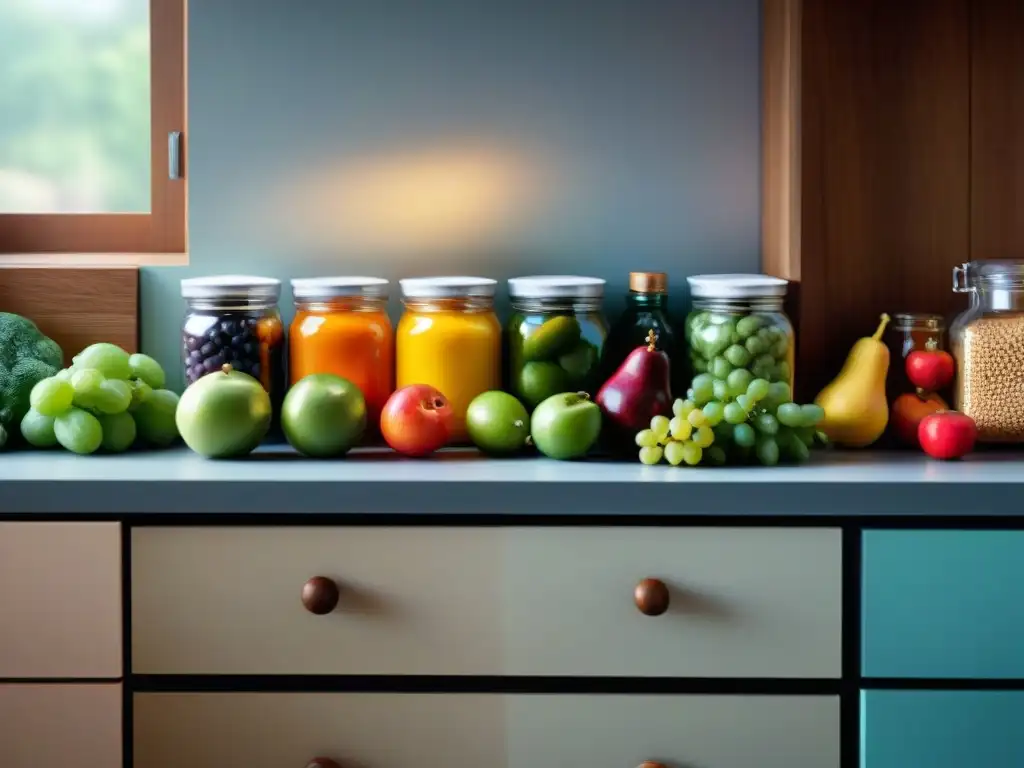 Deléitate con una cocina llena de productos sin gluten de calidad, organizados en elegantes recipientes