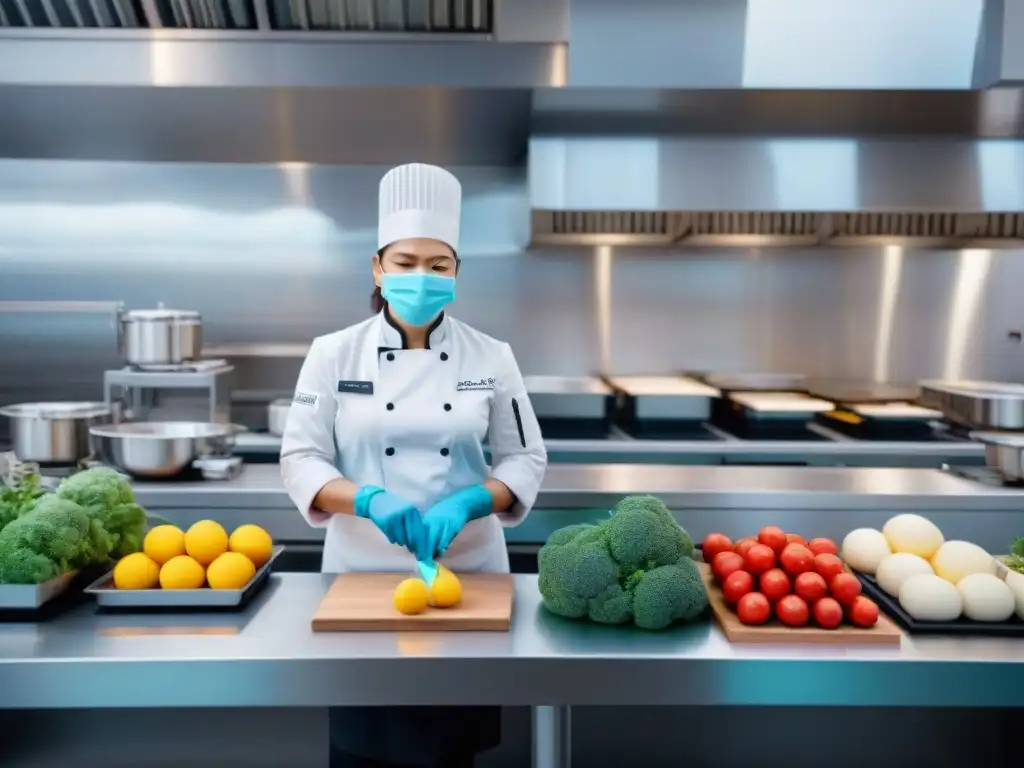 Cocina moderna y organizada con medidas para evitar cruce de alérgenos