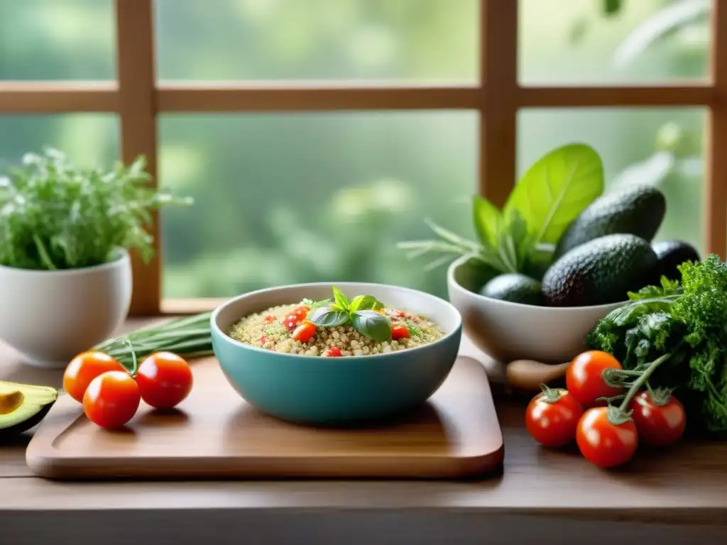 Un rincón de cocina tranquilo y acogedor con ingredientes sin gluten para combatir el estrés