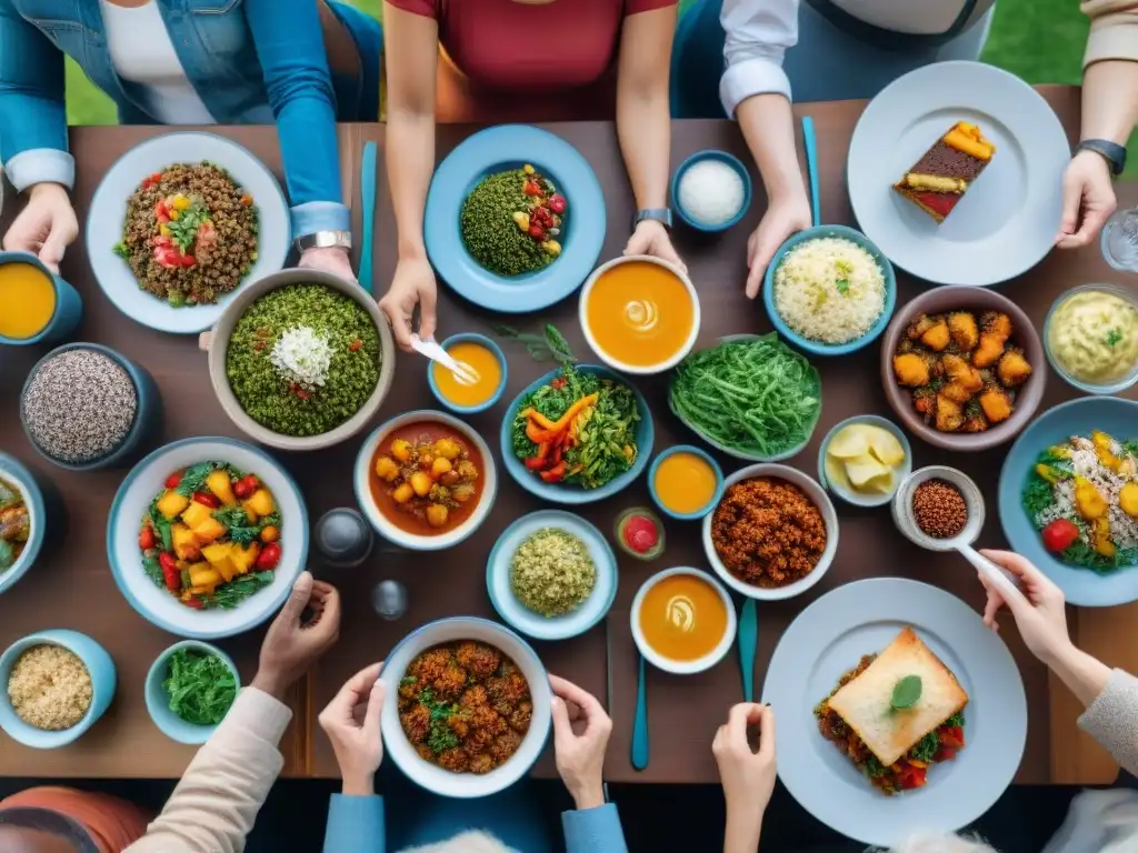 Una comida sin gluten llena de diversidad y alegría, resaltando los beneficios de comer sin gluten