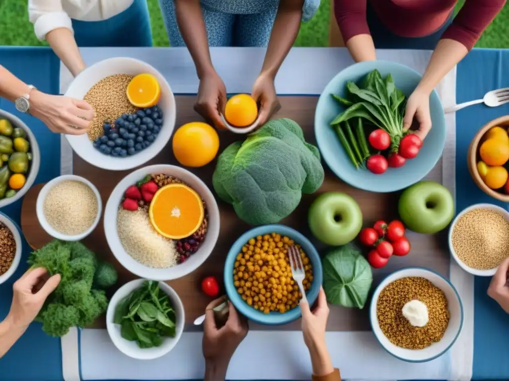 Una comida saludable y sin gluten compartida con alegría y diversidad