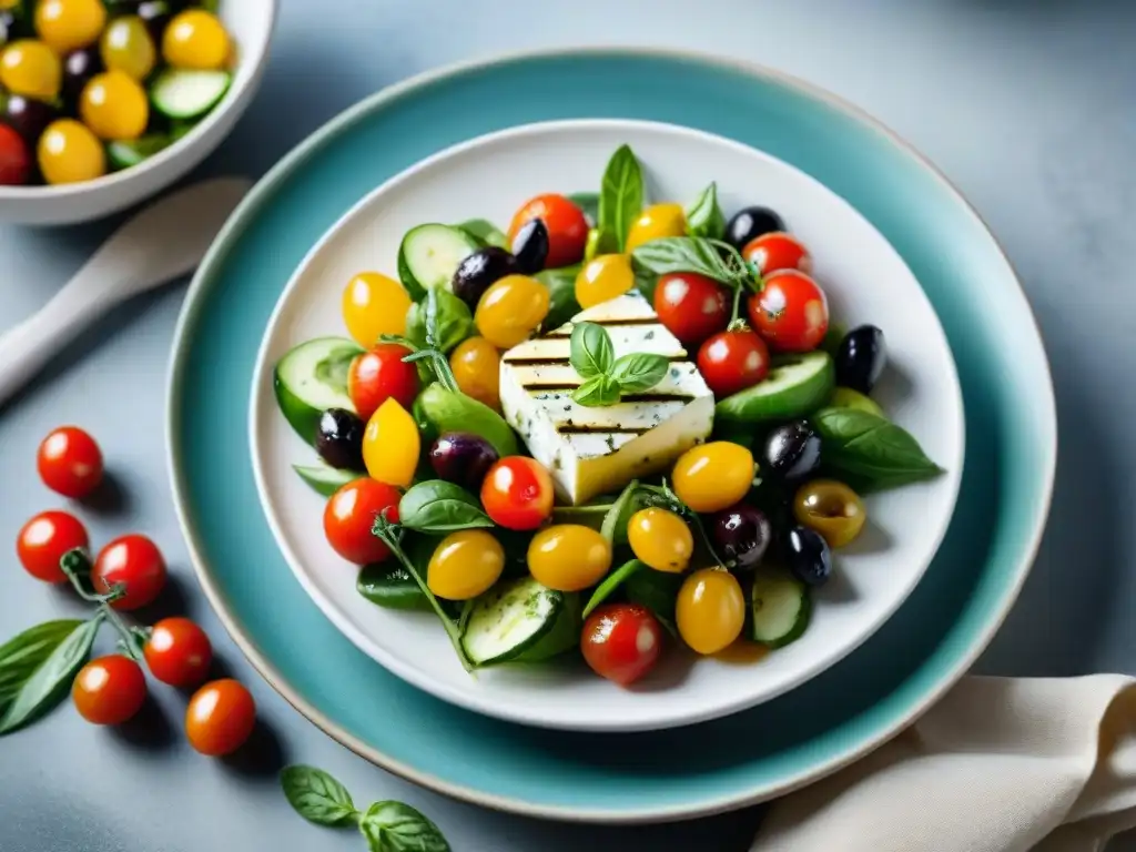 Deliciosa ensalada mediterránea sin gluten para celiacos