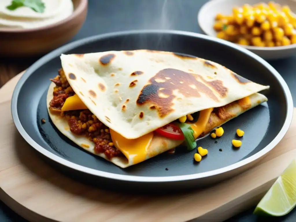 Deliciosa quesadilla sin gluten receta fácil: dorada, crujiente y con queso fundido irresistible