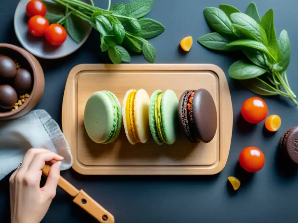 Deliciosa selección de meriendas sin gluten fáciles en tabla de madera con variedad de sabores y colores