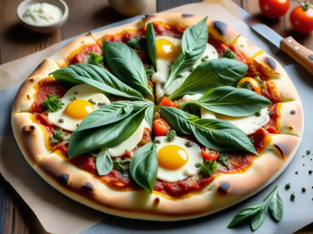 Una deliciosa pizza sin gluten con vegetales coloridos y queso derretido, lista para saborear