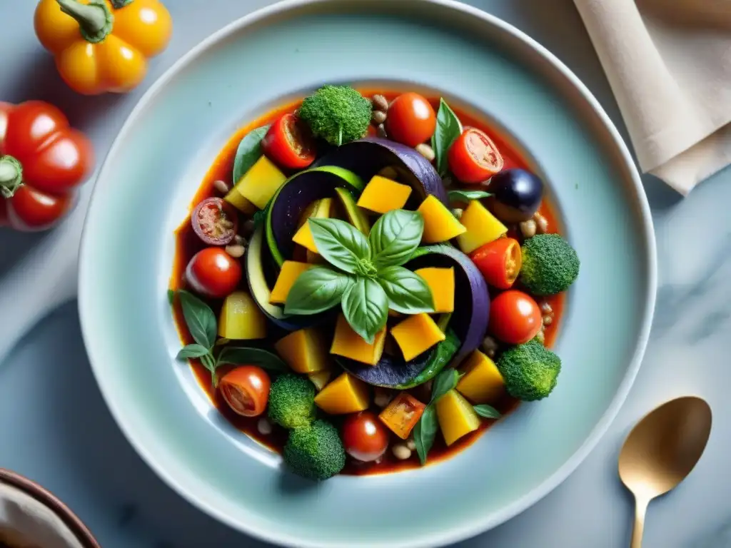 Deliciosa receta auténtica ratatouille sin gluten: un festín de colores y sabores en un plato francés tradicionalmente perfecto