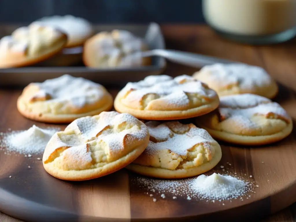 Deliciosa receta de galletas sin gluten fácil en una imagen realista: galletas recién horneadas en mesa rústica