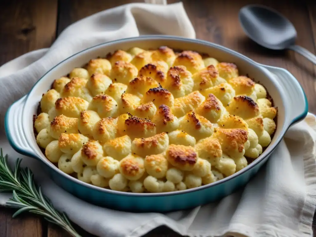 Deliciosa receta sin gluten de coliflor gratinada con queso derretido y hierbas aromáticas