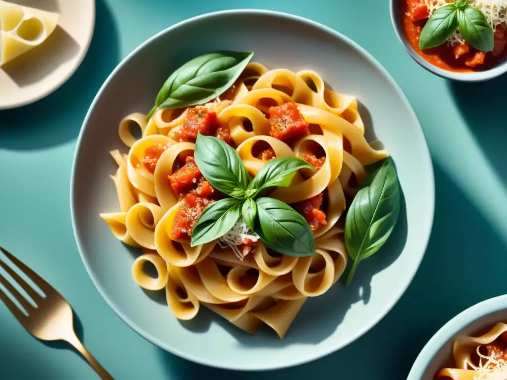 Deliciosa receta de pasta sin gluten en salsa de tomate cremosa con albahaca y queso parmesano