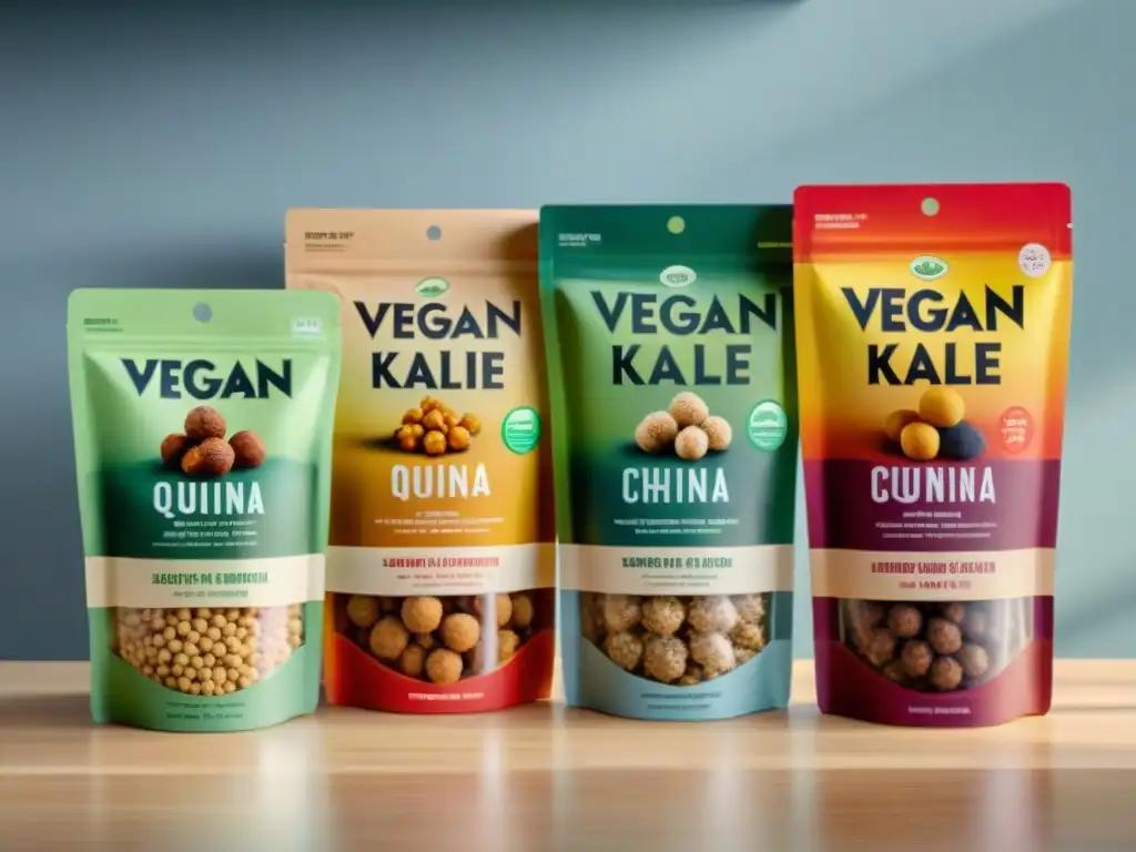 Una deliciosa variedad de snacks saludables sin gluten veganos en cocina moderna