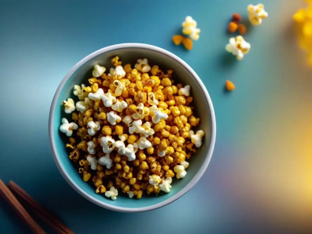 Deliciosas palomitas especias sin gluten: crujientes y coloridas, listas para saborear