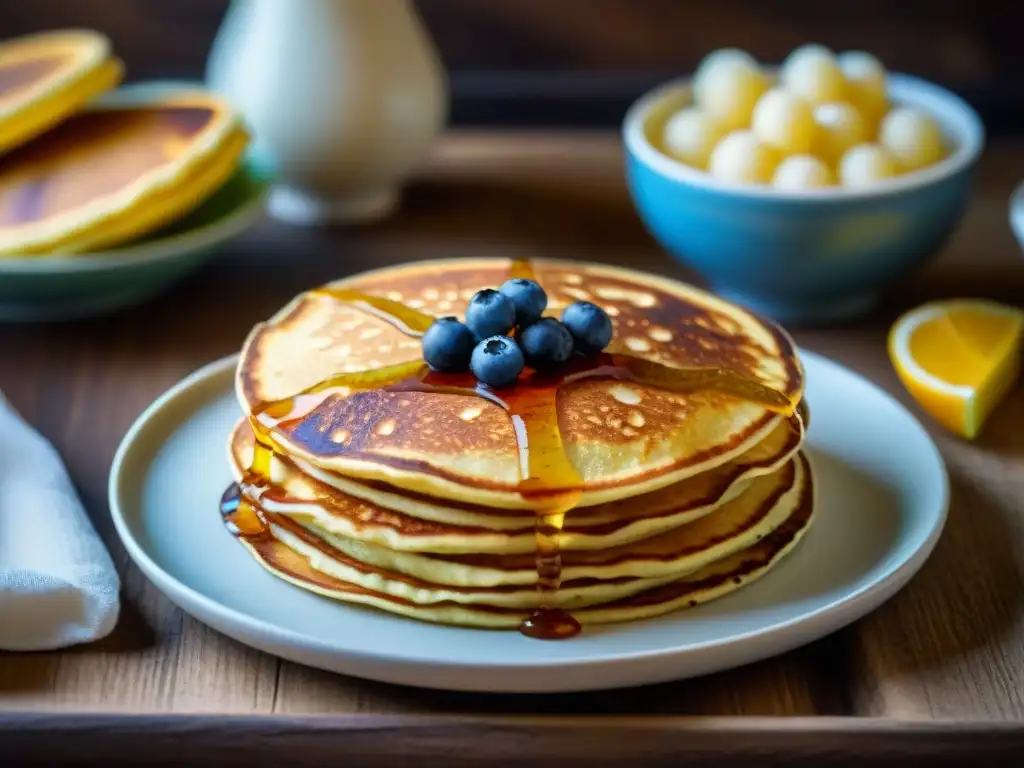 Deliciosas recetas sin gluten con tapioca: pancakes esponjosos, flatbreads crujientes y pastelería delicada en una mesa rústica