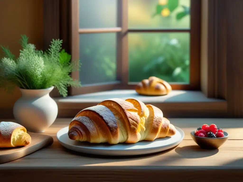 Deliciosas recetas sin gluten para hornear en una mesa rústica con panes y pasteles recién horneados