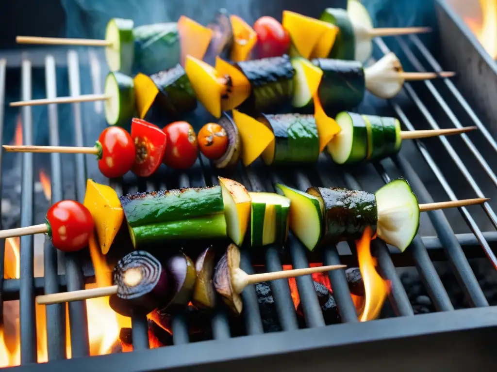 Delicioso asado vegetariano sin gluten innovador con vegetales coloridos a la parrilla