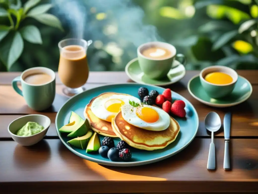 Un delicioso desayuno sin gluten en un domingo soleado al aire libre