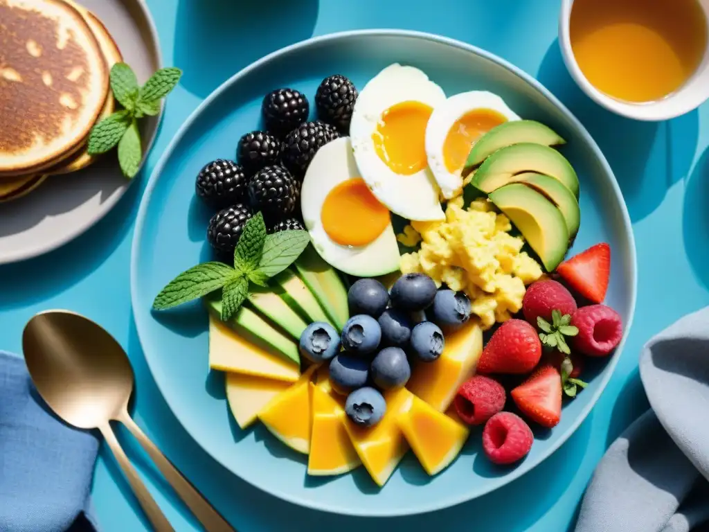 Un delicioso desayuno sin gluten en un patio soleado de primavera