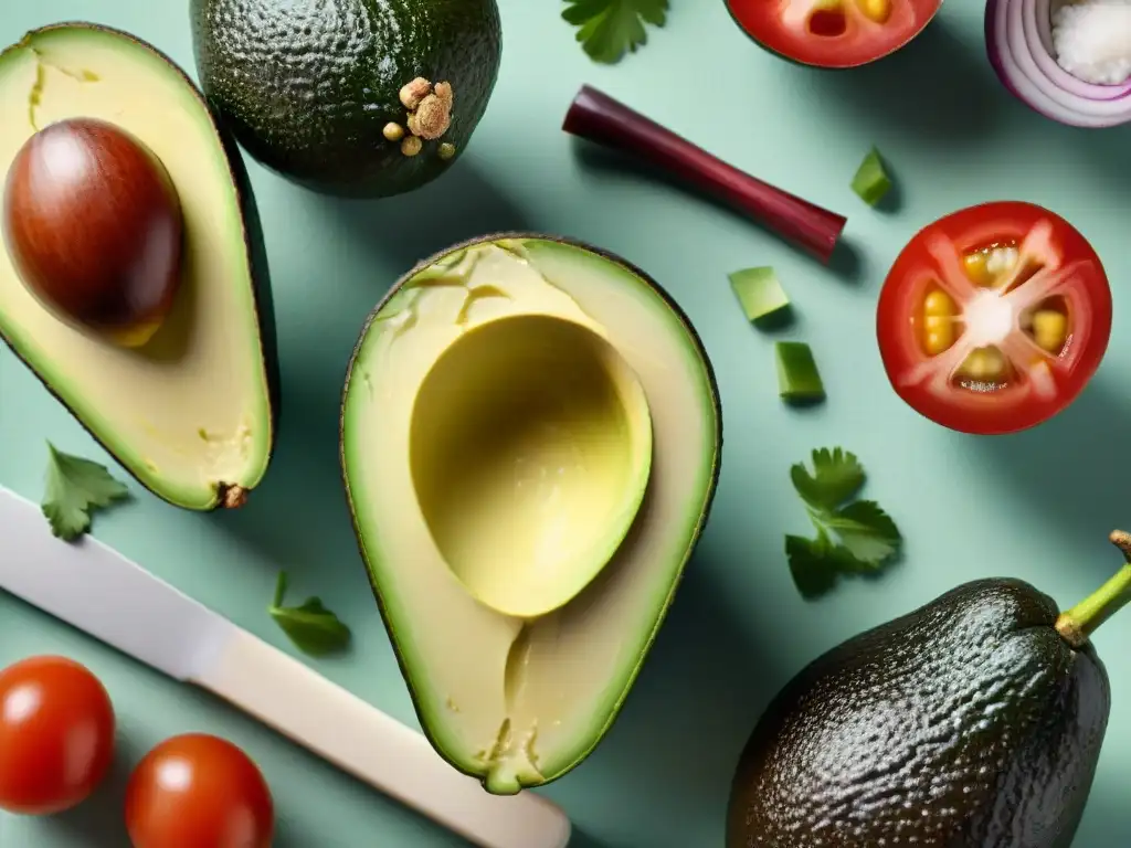 Delicioso guacamole sin gluten con aguacate, tomate, cebolla roja y cilantro fresco