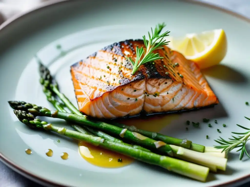 Delicioso salmón al horno con espárragos, una receta sin gluten que despierta los sentidos