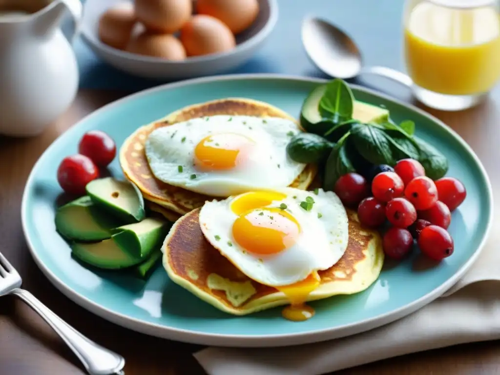 Deliciosos desayunos sin gluten con huevos en un festín de colores y sabores