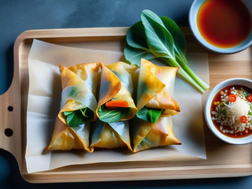 Deliciosos rollitos primavera sin gluten, una obra de arte culinaria asiática