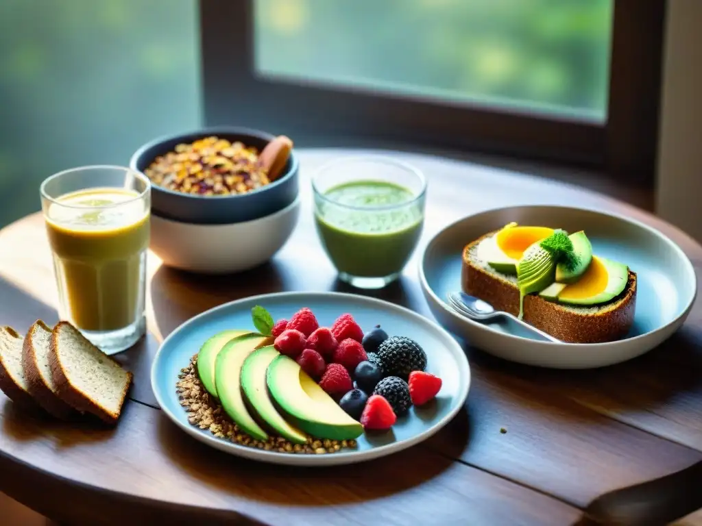 Un desayuno sin gluten fácil y saludable: chía, aguacate, smoothie, café