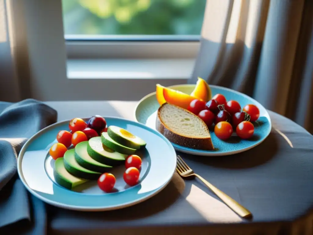 Un desayuno sin gluten delicioso y saludable en una mesa soleada y acogedora