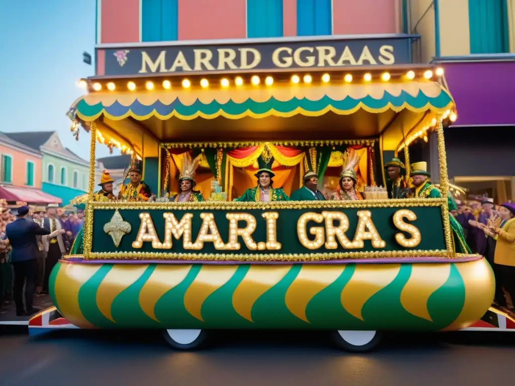 Un desfile de carnaval vibrante sin gluten con músicos, bailarines y espectadores celebrando alegremente en las calles