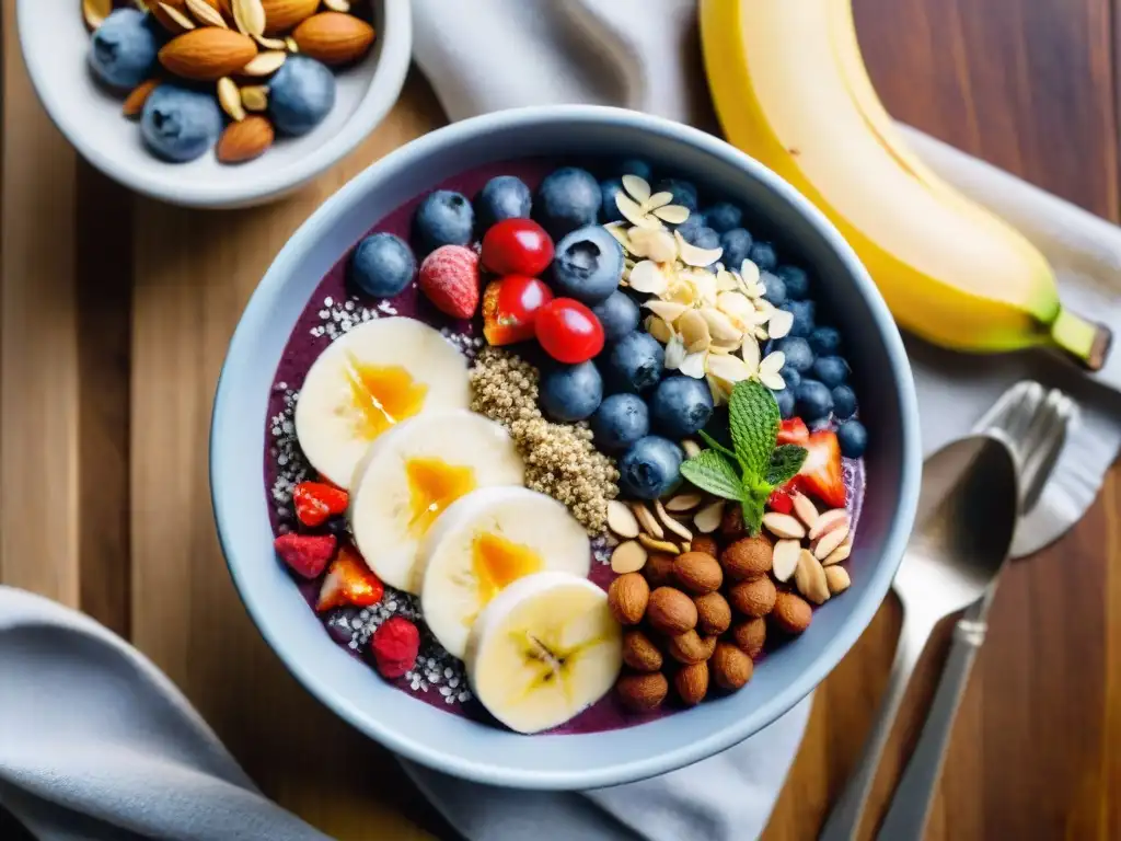 Un deslumbrante cuenco de desayuno con superalimentos sin gluten