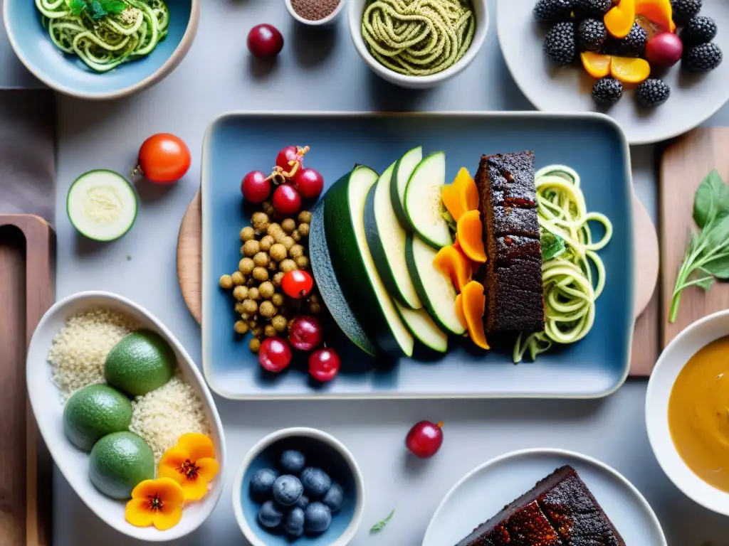 Despliegue de recetas sin gluten para alergias en vibrante presentación de platos coloridos y deliciosos