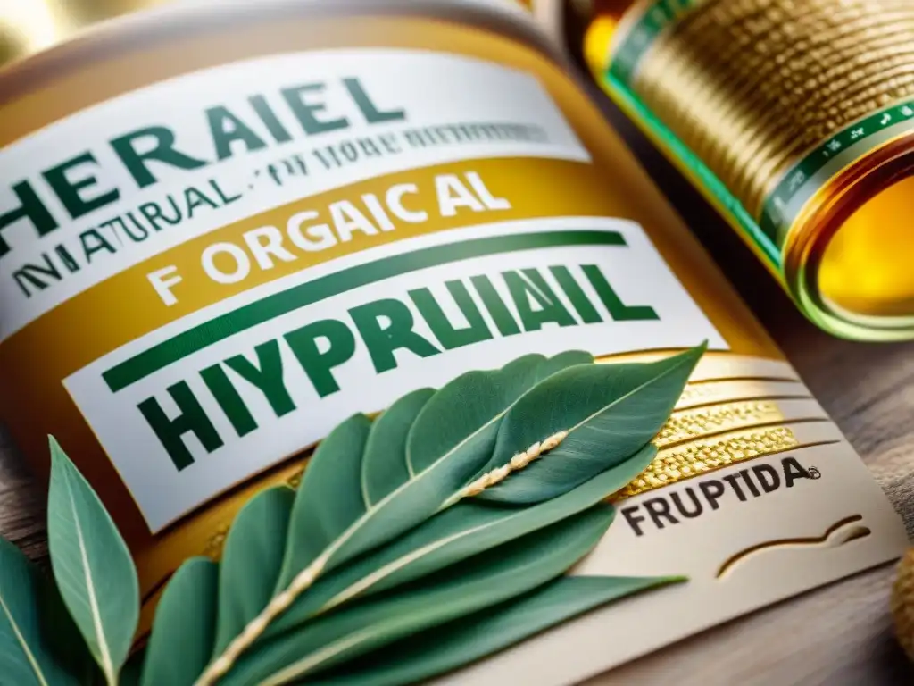 Detalle fotográfico de etiquetas de productos orgánicos sin gluten con diseño vibrante y certificación confiable