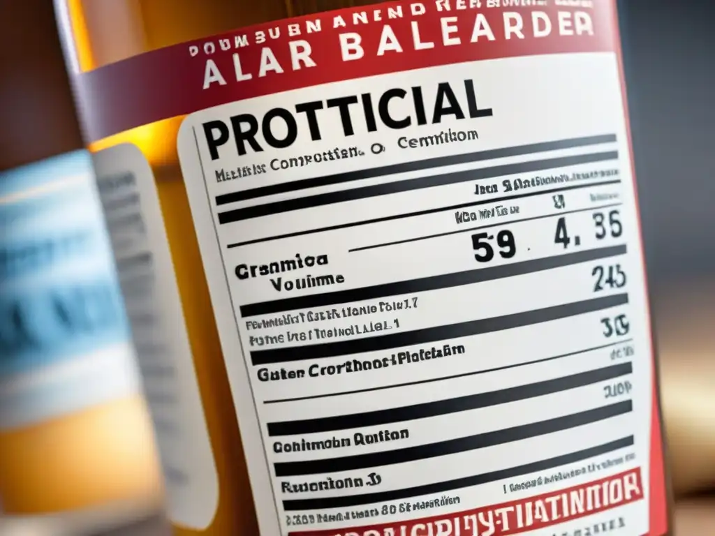 Inspección minuciosa de etiqueta de alimentos sin gluten Detalles minuciosos de etiqueta de alimentos bajo luz brillante, resaltando certificación sin gluten