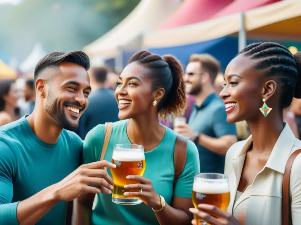 Celebrando la diversidad con cervezas sin gluten innovadoras sabores en festival al aire libre