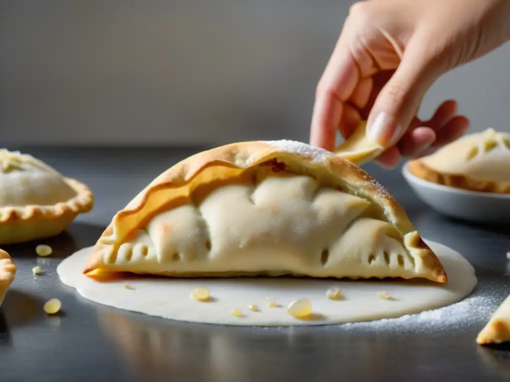 Elaboración de receta empanadas sin gluten fácil con amorosa destreza en cocina hogareña