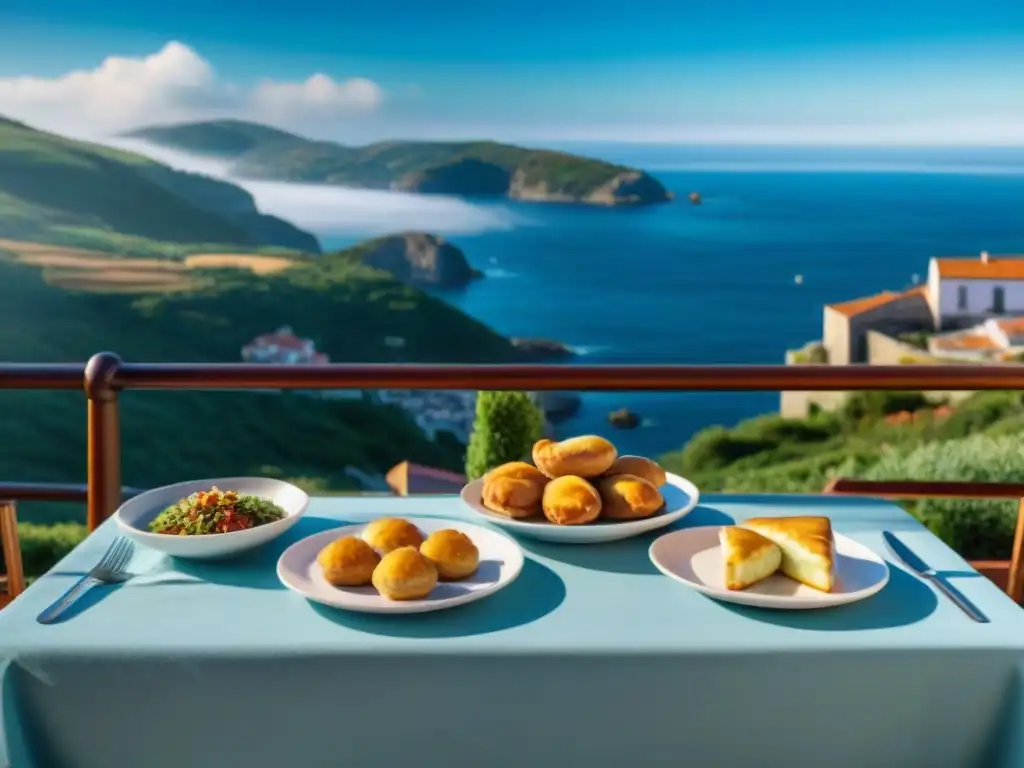 Un encantador restaurante en Galicia con deliciosa comida sin gluten y hermosas vistas costeras bajo un cielo azul