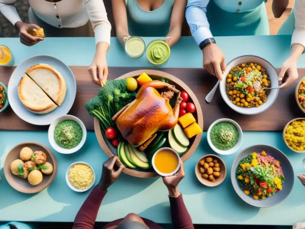 Un encuentro lleno de alegría y apoyo entre amigos y familiares, disfrutando juntos de una comida sin gluten