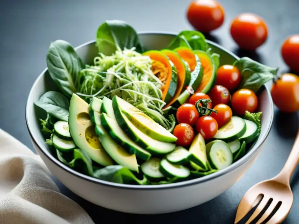 Una ensalada vibrante con aderezos sin gluten para ensaladas