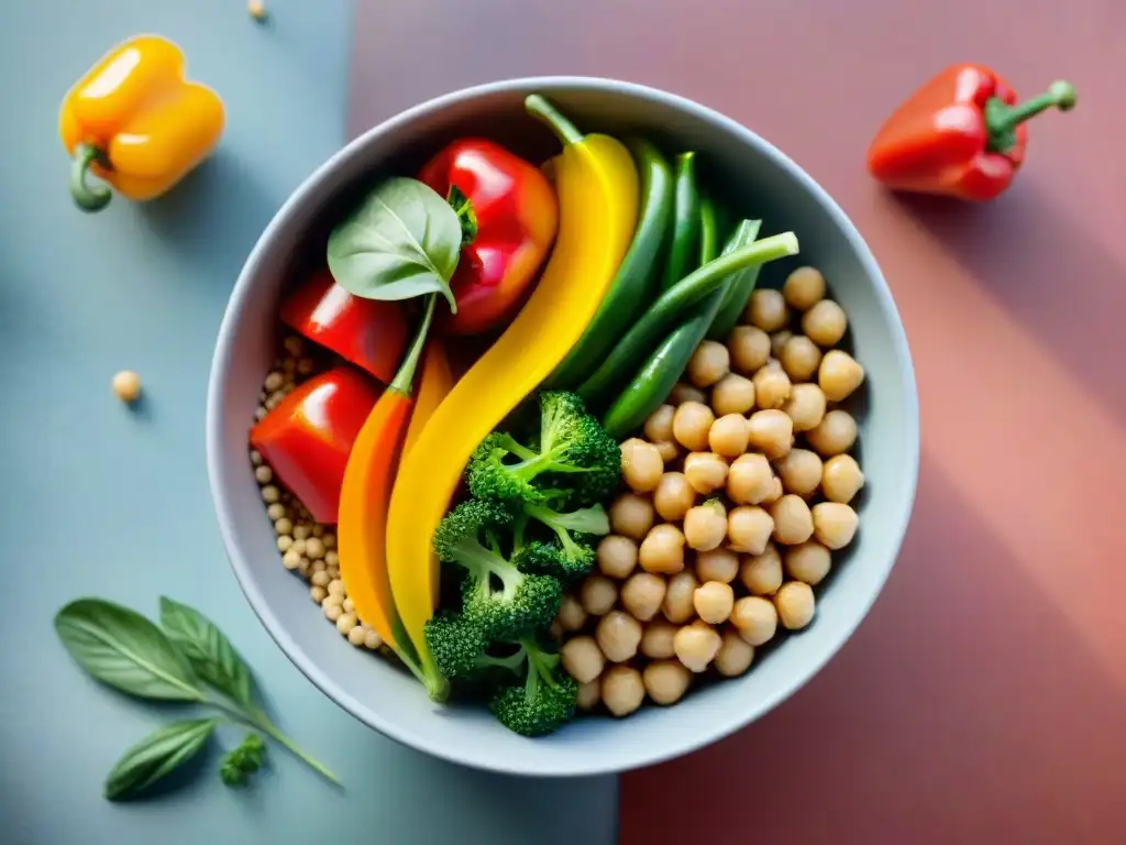 Una ensalada vibrante y colorida con ingredientes sin gluten, destacando la diversidad de la cocina sin gluten recetas innovadoras