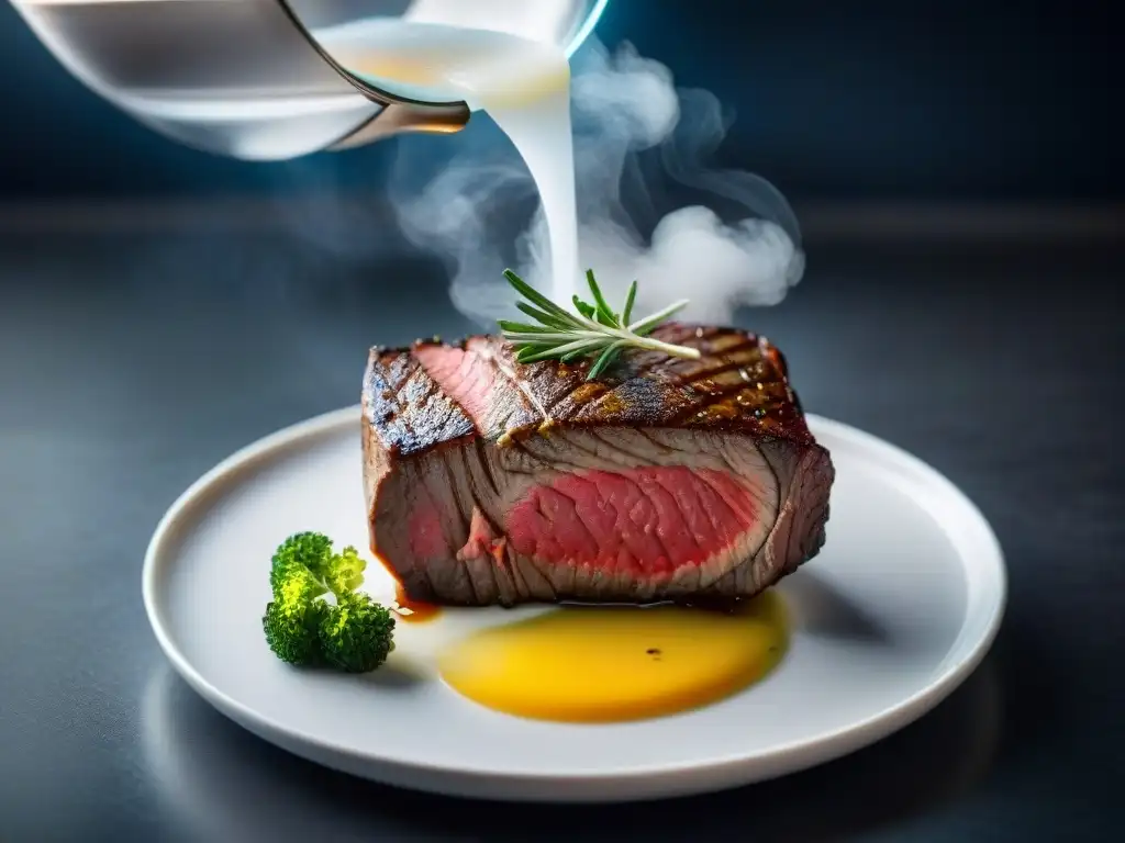 Una escena culinaria hipnotizante: cocinar sin gluten con sous vide